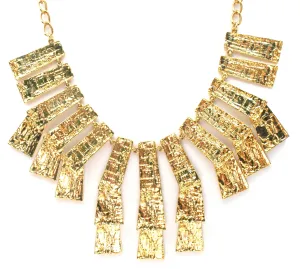 Kenneth Jay Lane Gold Tone Bib Necklace