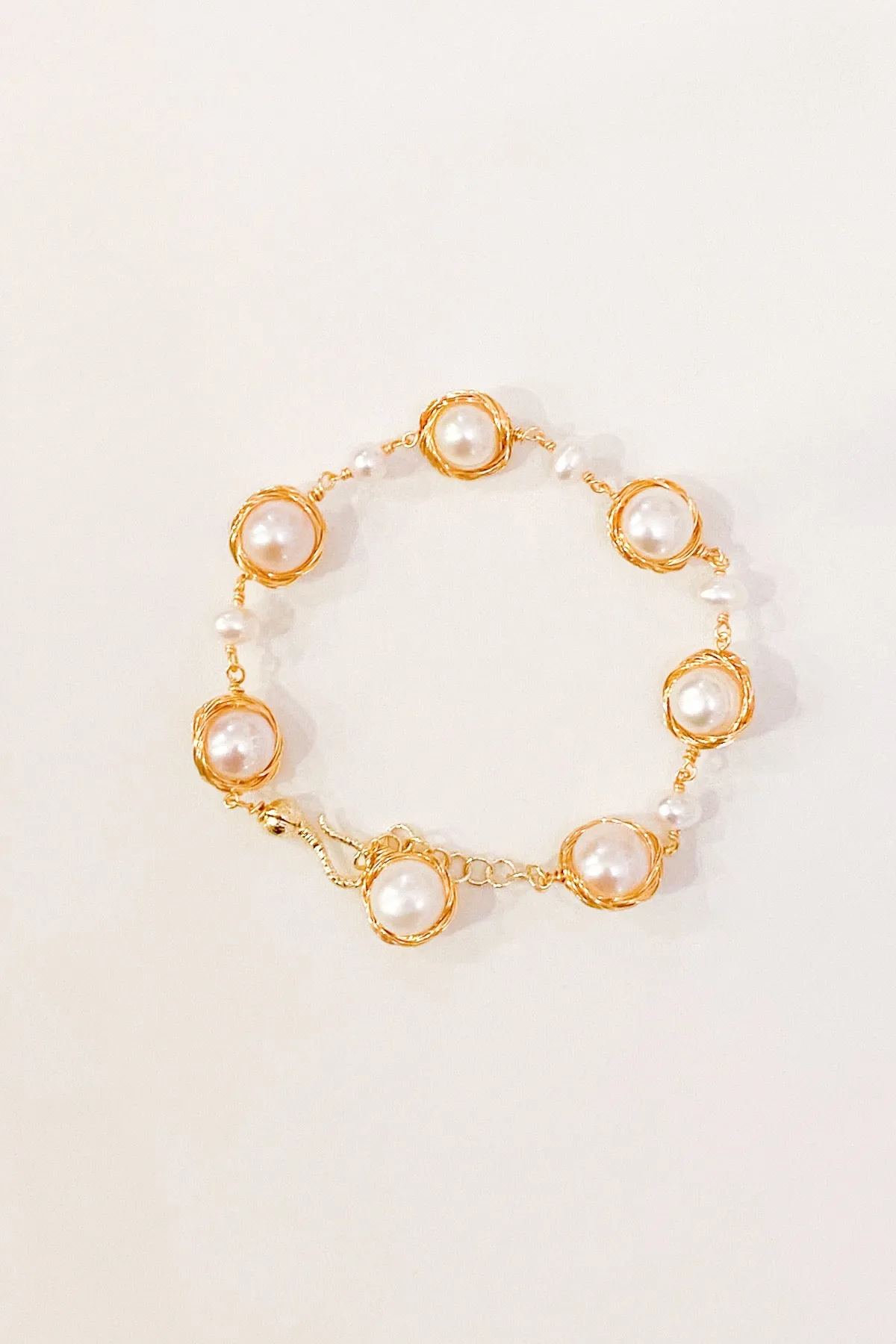 Laure 18K Gold Freshwater Pearl Bracelet
