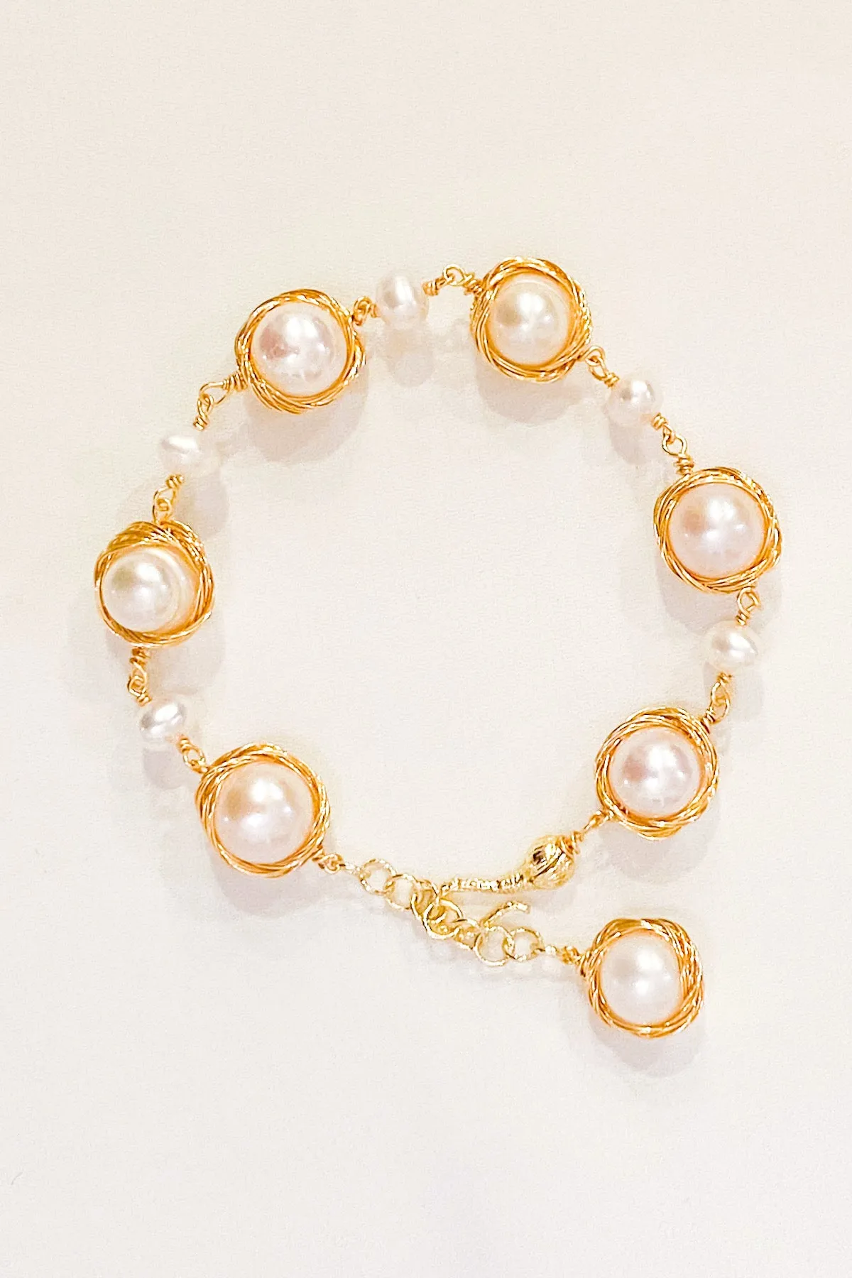 Laure 18K Gold Freshwater Pearl Bracelet