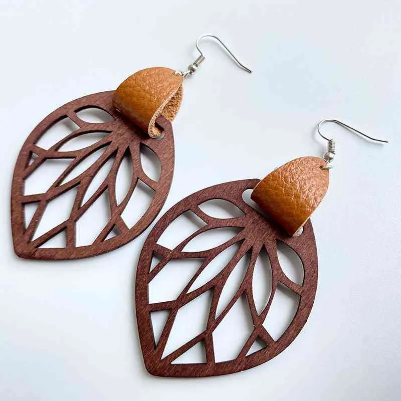Leaf Drop Earrings  [Click for additional options]
