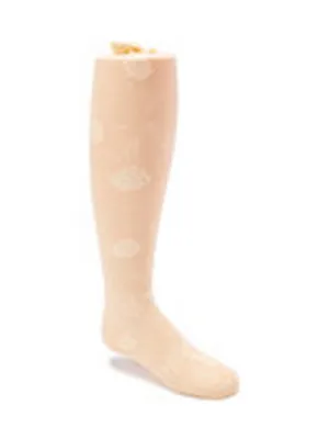 Little Beige Jacquard Stretchy Soft Stylish Footed Tights 1-5
