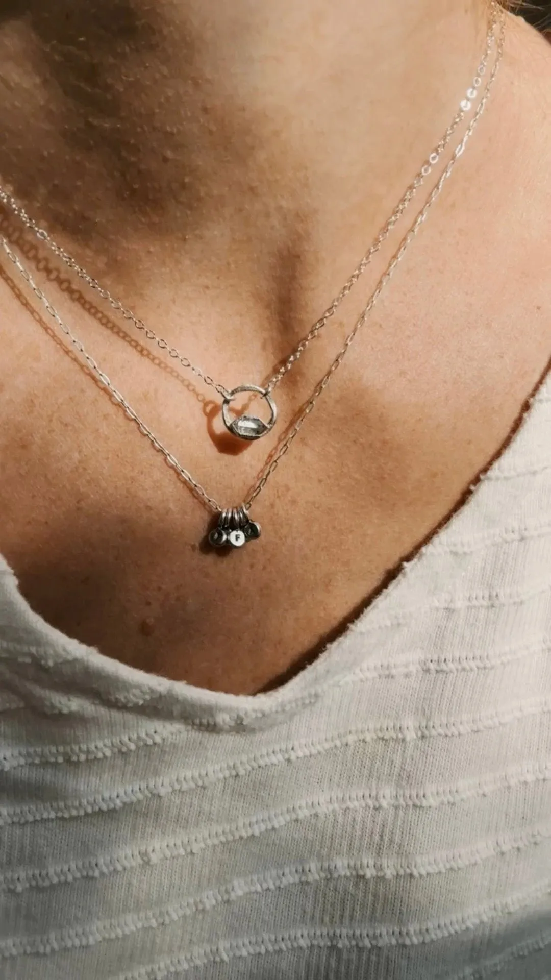 Little Initial Droplet Necklace · Customizable