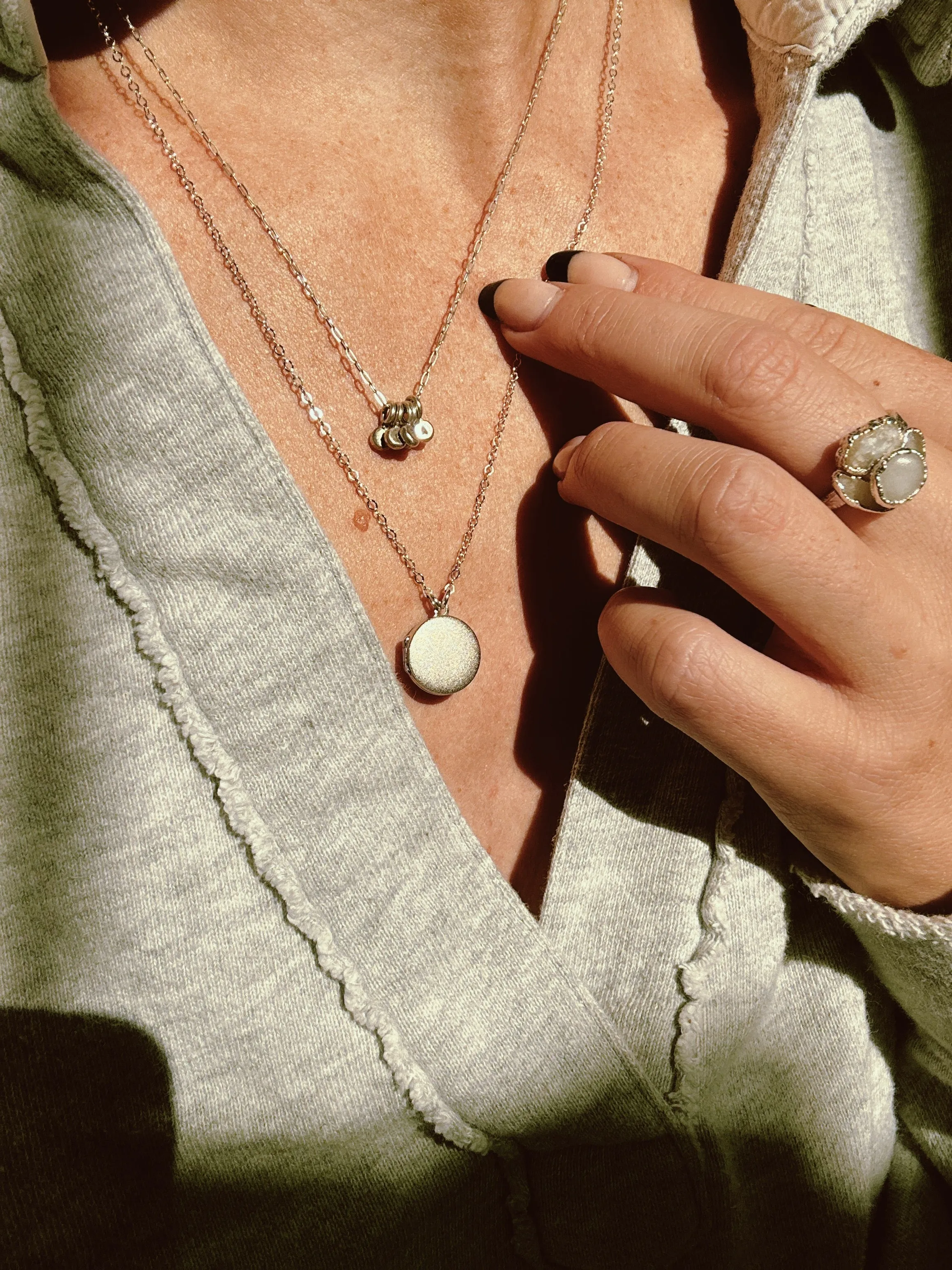 Little Initial Droplet Necklace · Customizable