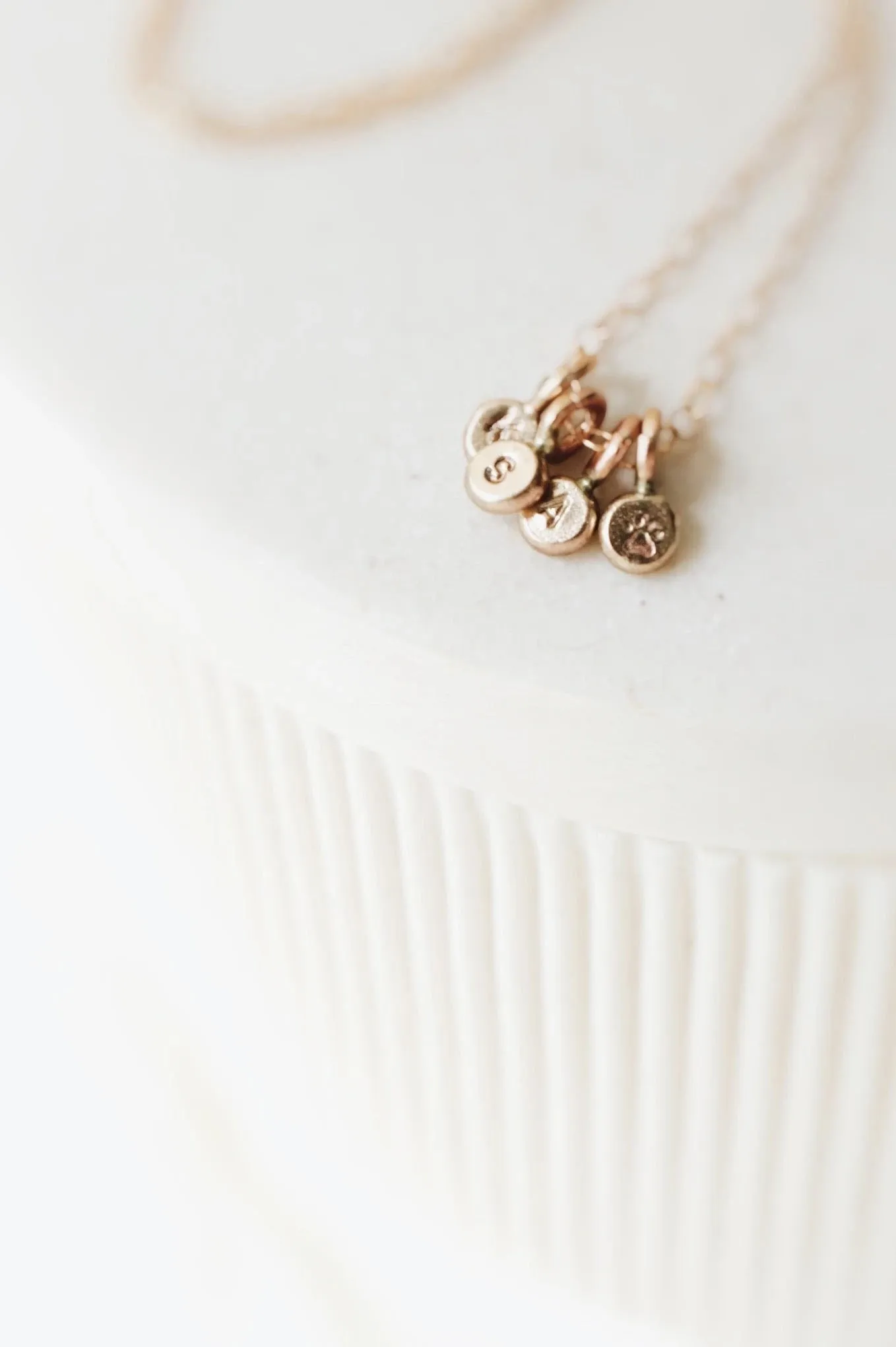 Little Initial Droplet Necklace · Customizable