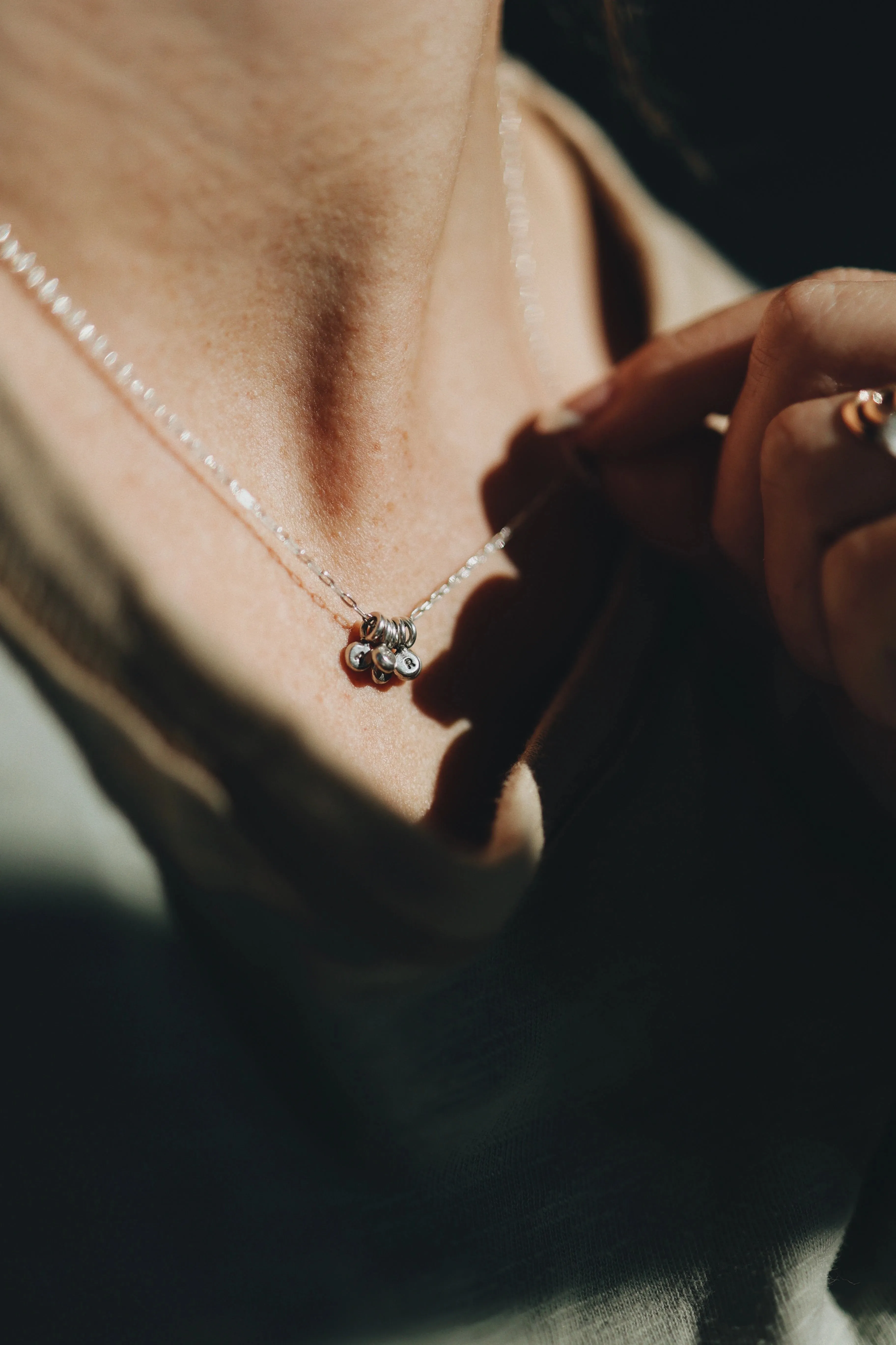 Little Initial Droplet Necklace · Customizable