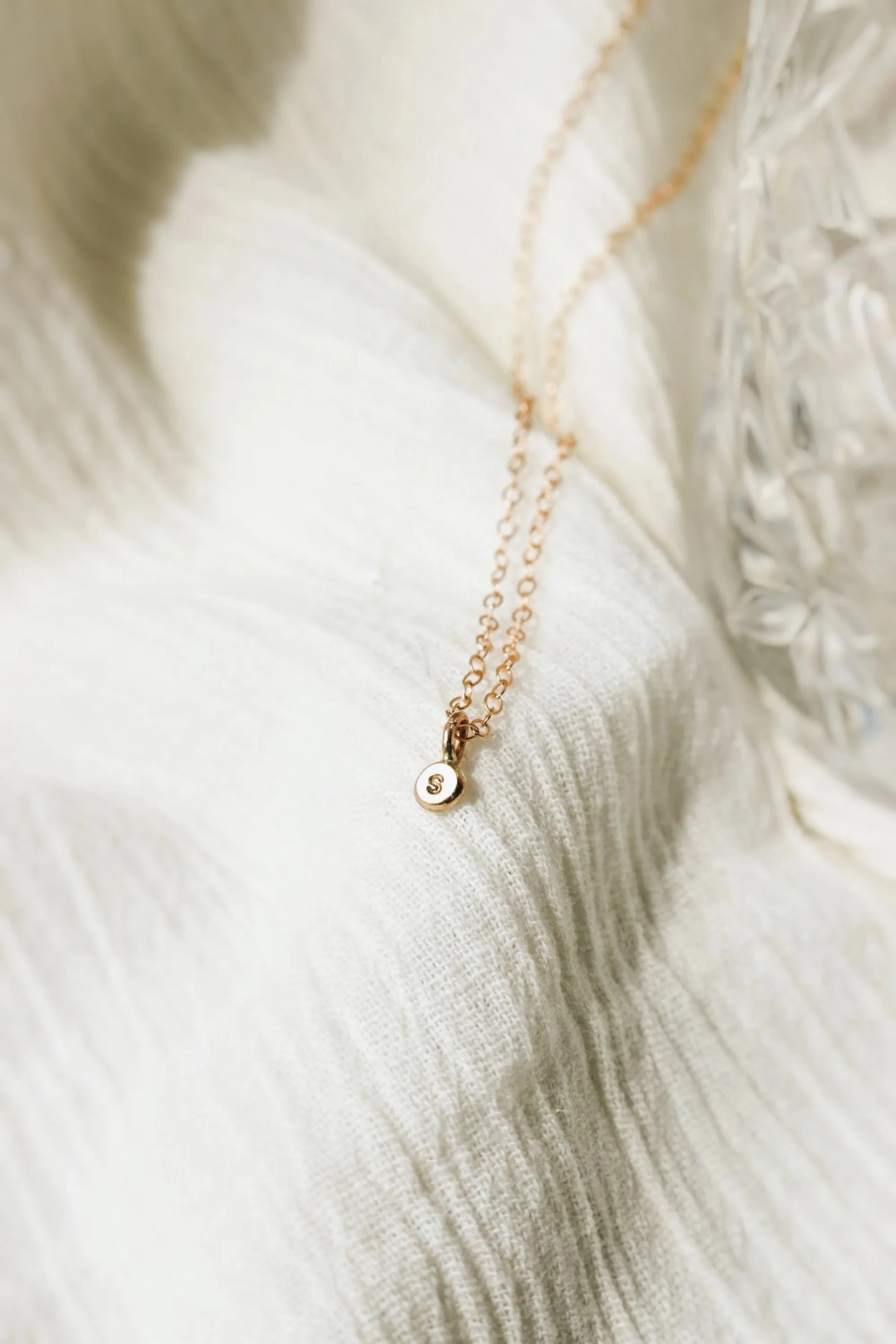Little Initial Droplet Necklace · Customizable