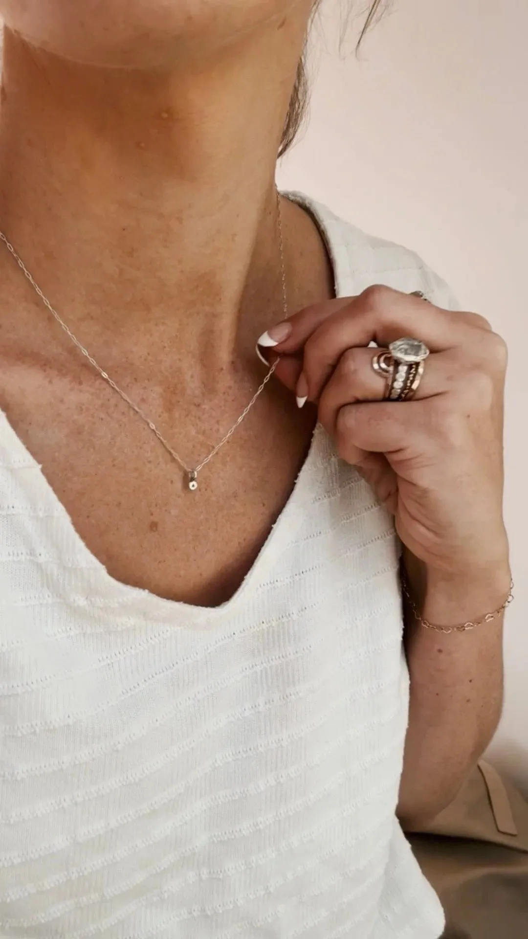 Little Initial Droplet Necklace · Customizable