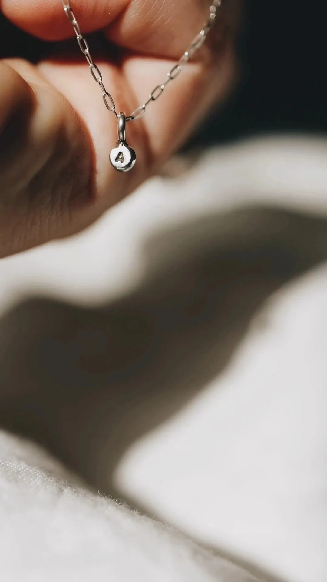 Little Initial Droplet Necklace · Customizable