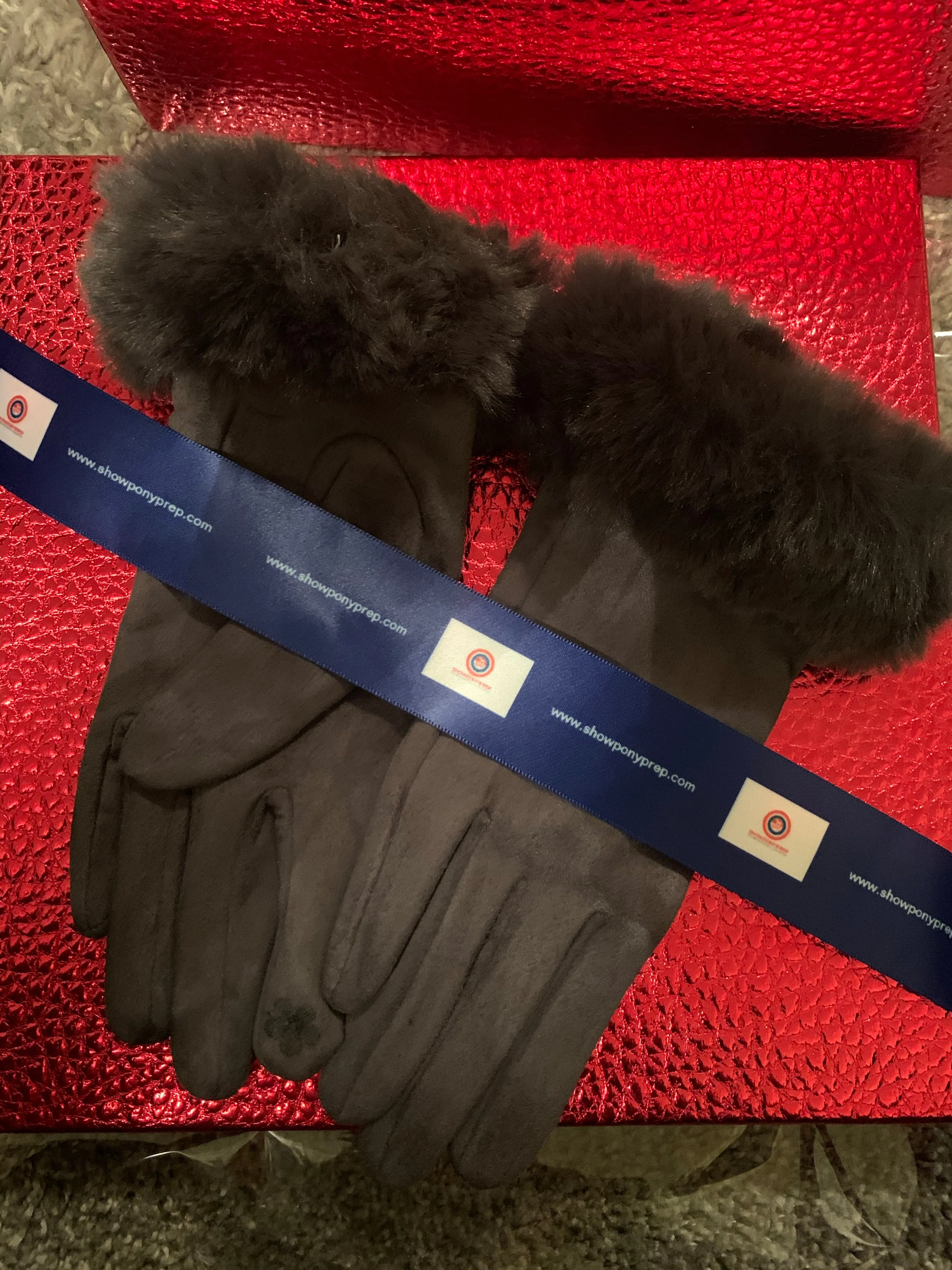Luxury SPP faux fur trim gloves