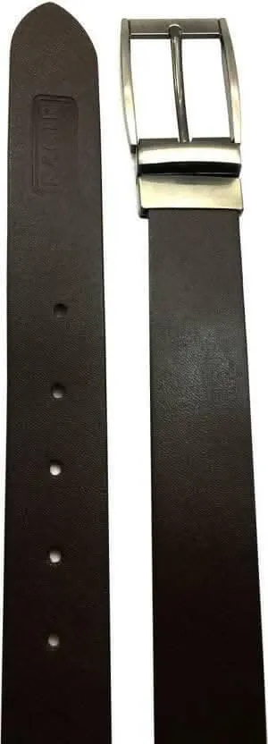 Men Casual Black Genuine Leather Reversible Belt (size: 46)