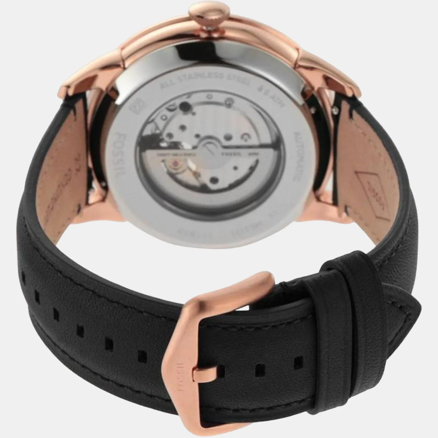Men's Black Leather Automatic Multi-Function Watch ME3170
