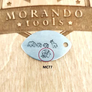 Micro Design Stamp MC77  5x6mm  Cute elephants- Ultra Details