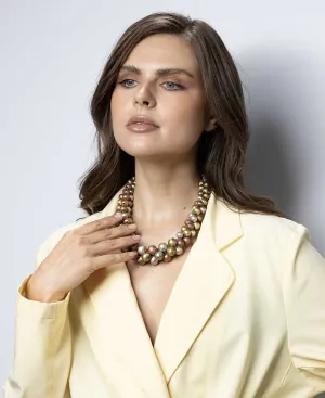 Mixed-Tone Layered Statement Necklace