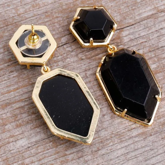 Natural Gemstone Chandelier Earrings