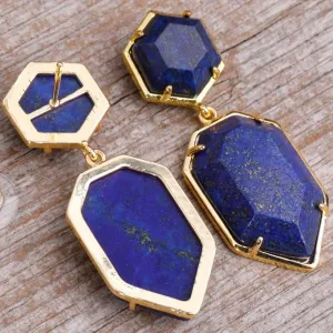 Natural Gemstone Chandelier Earrings