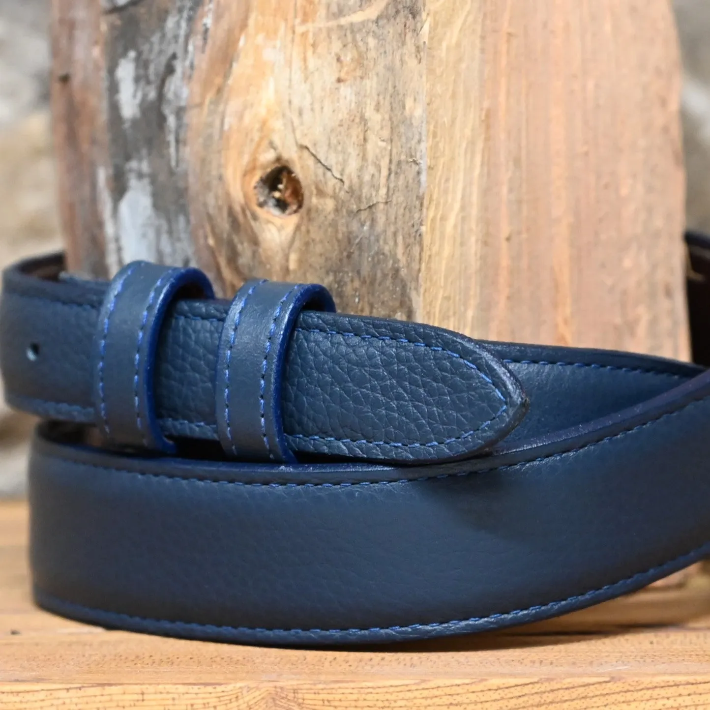 Navy Calf Belt