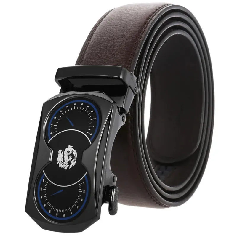 New Famous Brand Men's Belts High Quality Genuine Leather Luxury Belts for Men Metal Automatic Buckle Male Waistband 3.5cm