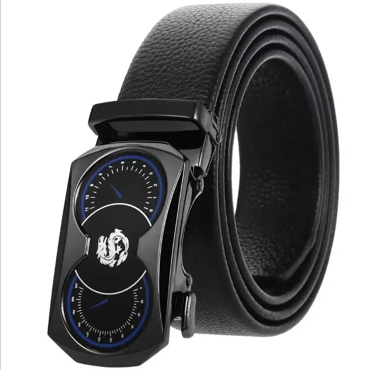 New Famous Brand Men's Belts High Quality Genuine Leather Luxury Belts for Men Metal Automatic Buckle Male Waistband 3.5cm