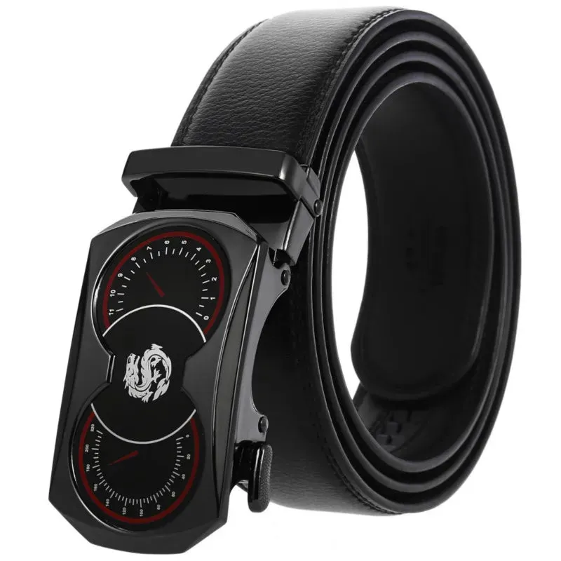 New Famous Brand Men's Belts High Quality Genuine Leather Luxury Belts for Men Metal Automatic Buckle Male Waistband 3.5cm