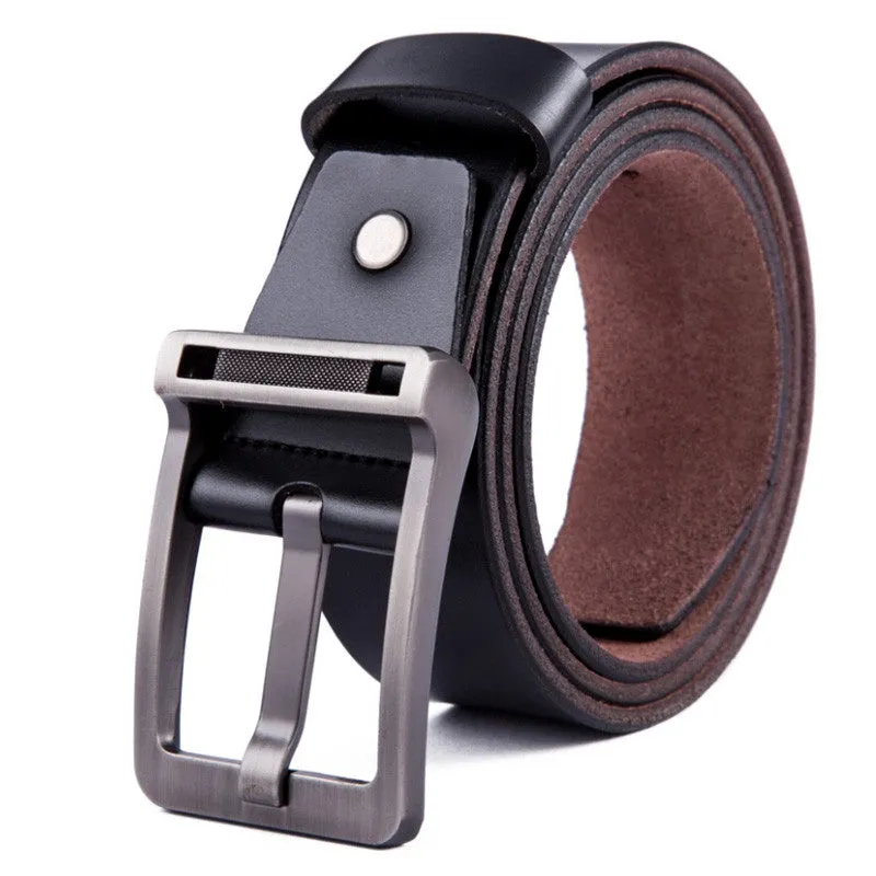 New Men's fashion belt brand genuine leather men belt buckle casual riem high quality ceintures homme