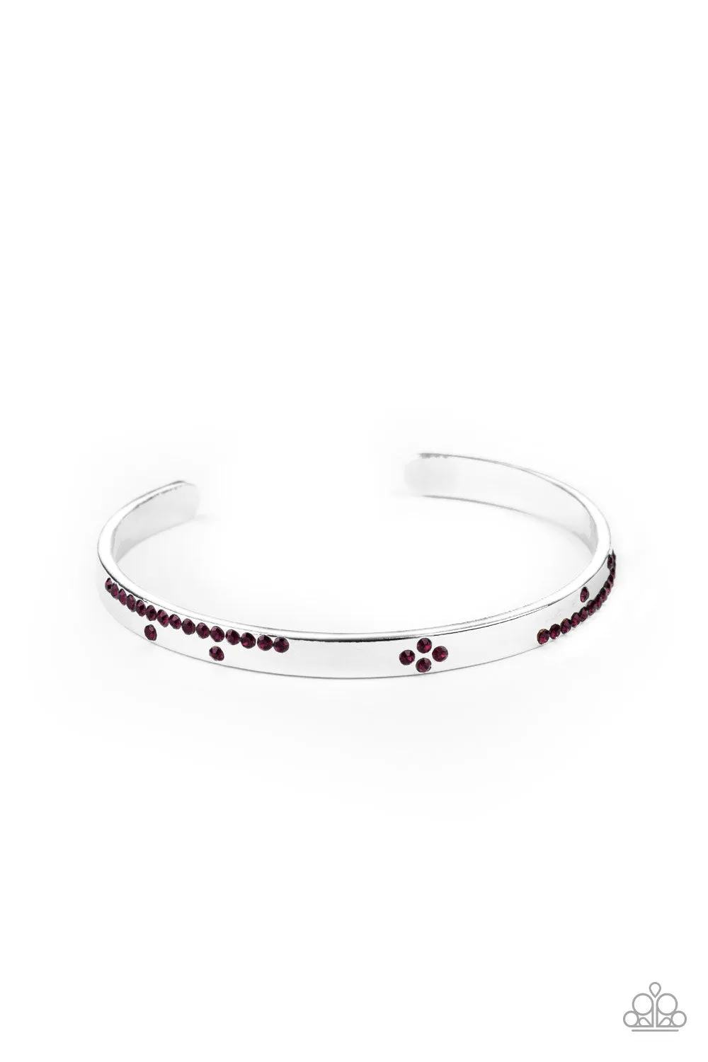 Open Door Jewelry - Dainty Dazzle - Purple Bracelet - Paparazzi Accessories