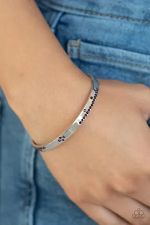 Open Door Jewelry - Dainty Dazzle - Purple Bracelet - Paparazzi Accessories