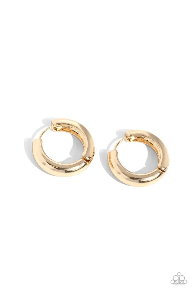 Paparazzi Earring ~ Simply Sinuous - Gold