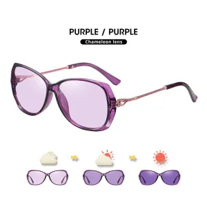 Photochromic Sunglasses For Women Polarized Travel Glasses Oversized Luxury Ladies Eyewear
