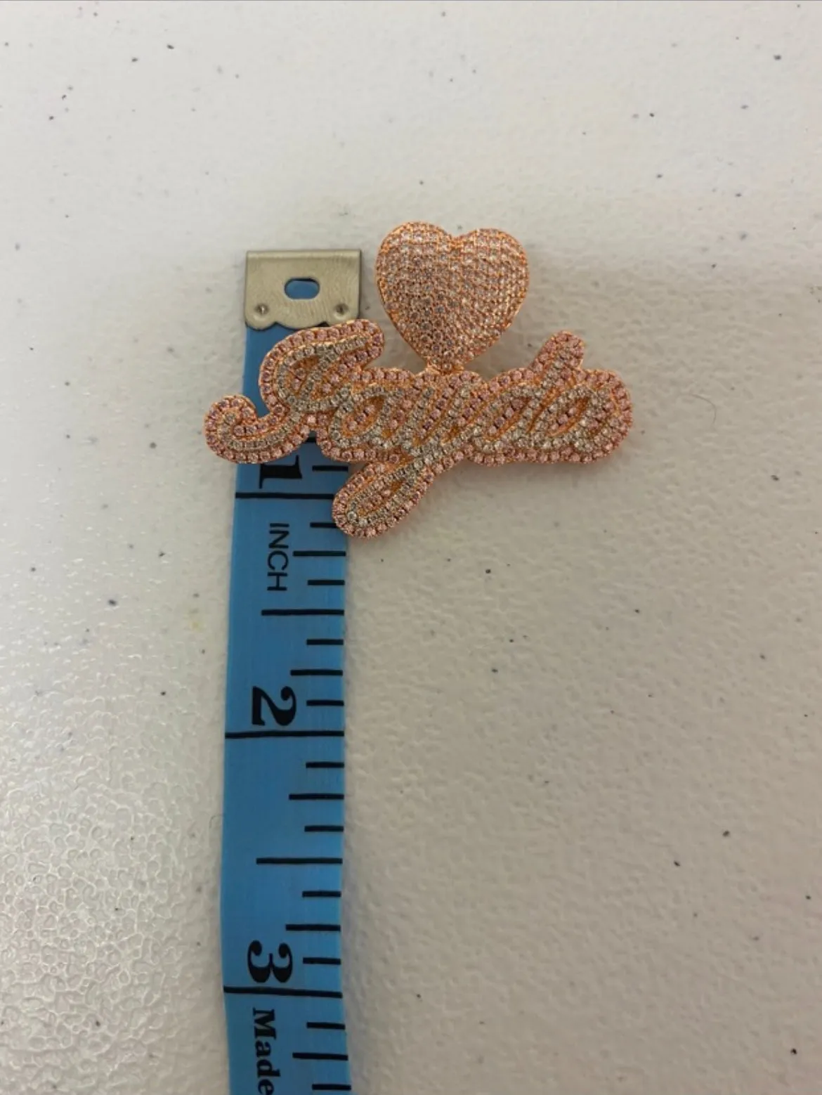 Pink Heart Custom Necklace