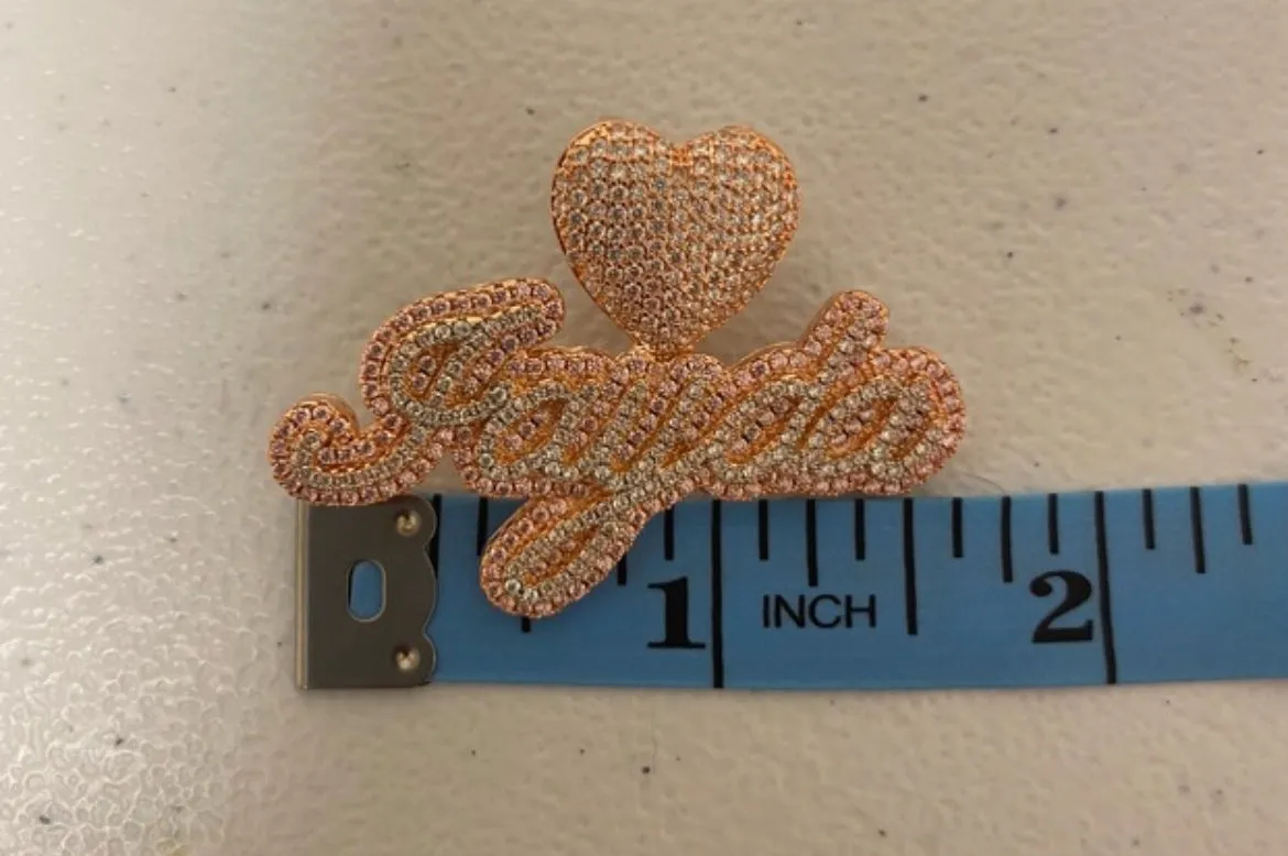 Pink Heart Custom Necklace