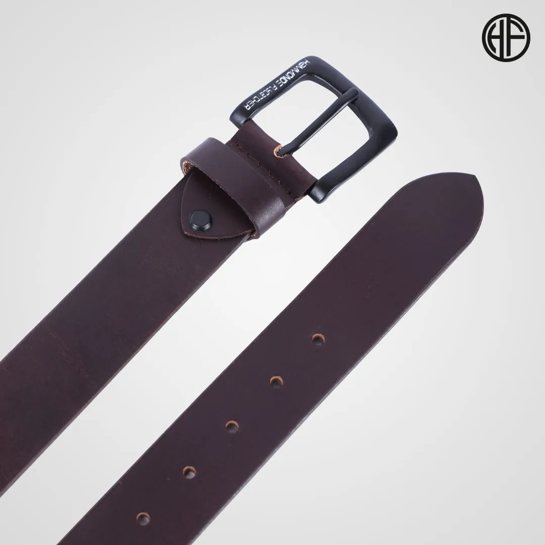 Premium Pure Leather Belt for Men - Fits Waist Sizes 28-46, 1.5 Inch Width - Ideal for Casual & Formal Use