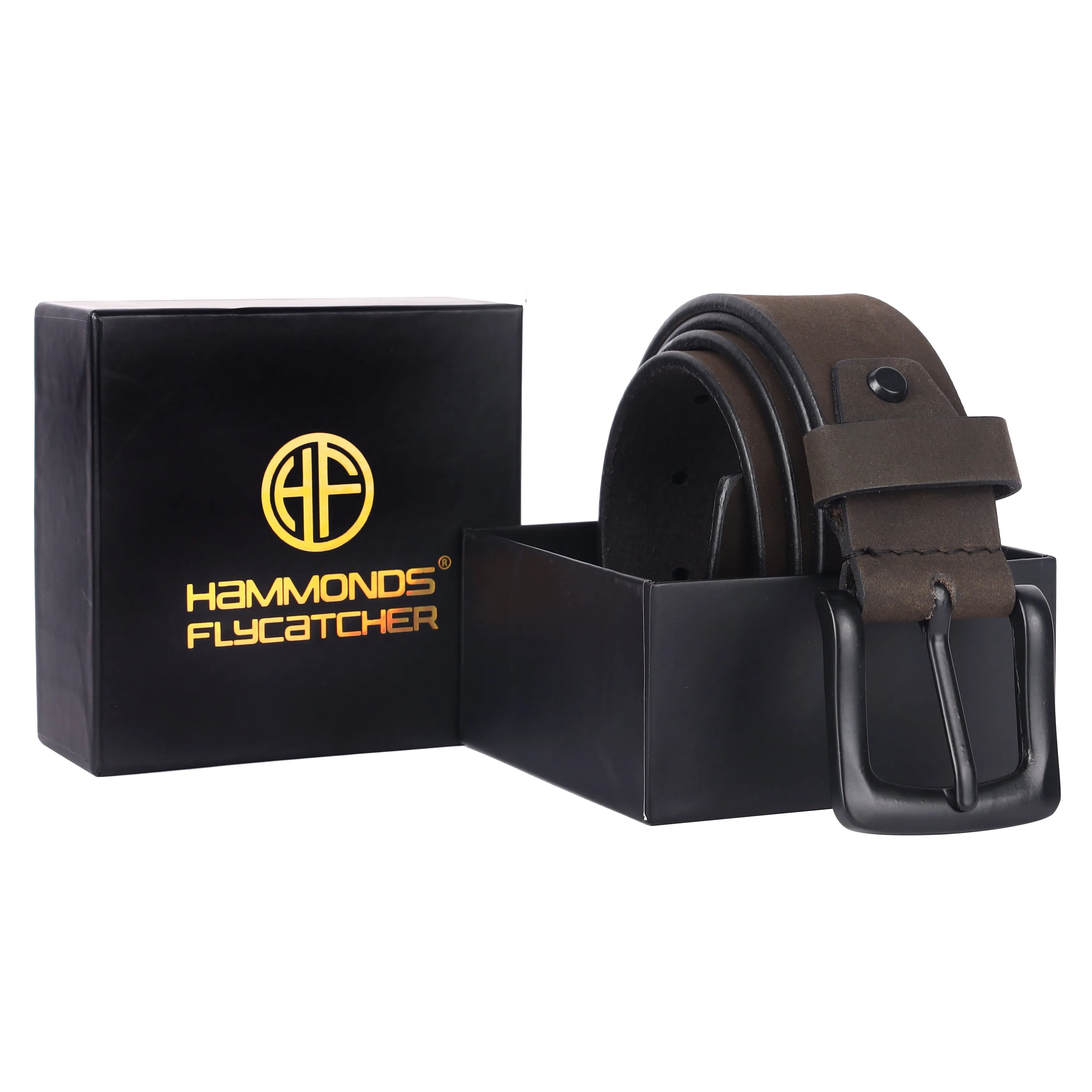 Premium Pure Leather Belt for Men - Fits Waist Sizes 28-46, 1.5 Inch Width - Ideal for Casual & Formal Use