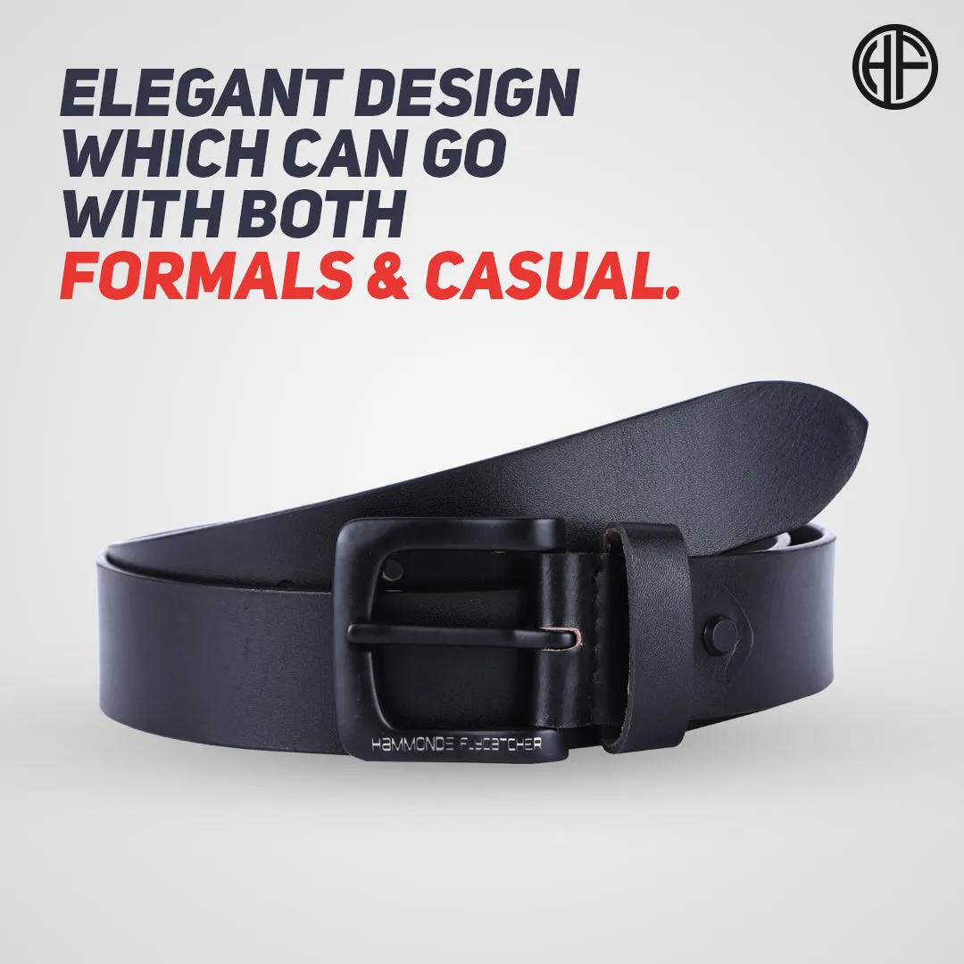Premium Pure Leather Belt for Men - Fits Waist Sizes 28-46, 1.5 Inch Width - Ideal for Casual & Formal Use