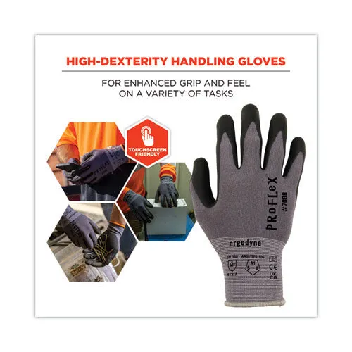 Proflex 7000 Nitrile-coated Gloves Microfoam Palm, Gray, Small, 12 Pairs/pack, Ships In 1-3 Business Days