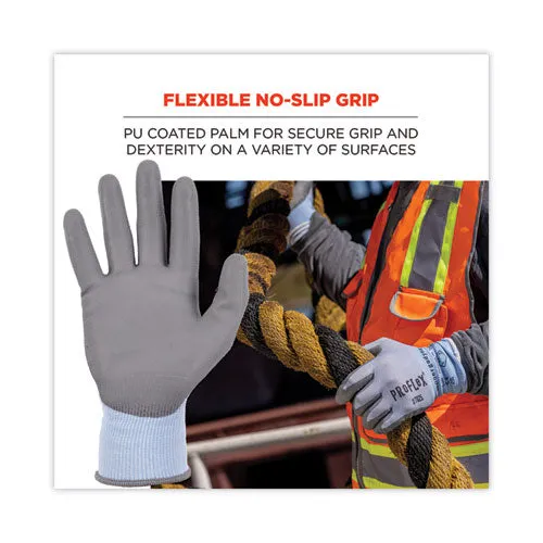 Proflex 7025 Ansi A2 Pu Coated Cr Gloves, Blue, Medium, 12 Pairs/pack, Ships In 1-3 Business Days