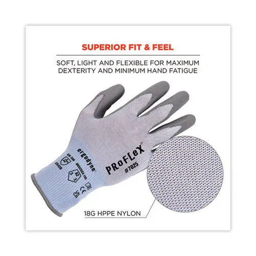 Proflex 7025 Ansi A2 Pu Coated Cr Gloves, Blue, Medium, 12 Pairs/pack, Ships In 1-3 Business Days