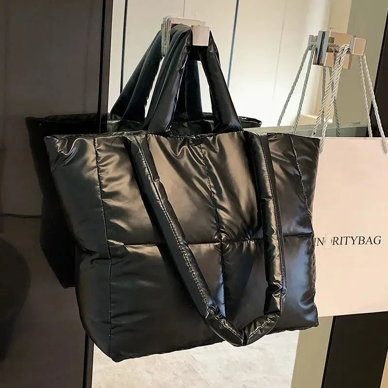 Quilted Puffer Tote Bag