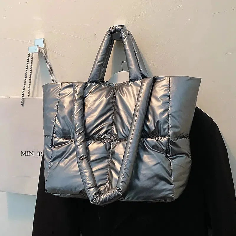Quilted Puffer Tote Bag