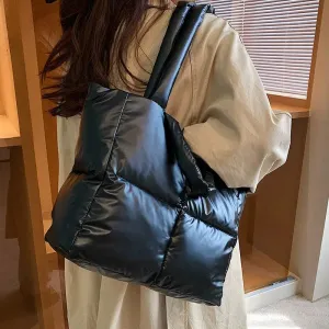 Quilted Puffer Tote Bag