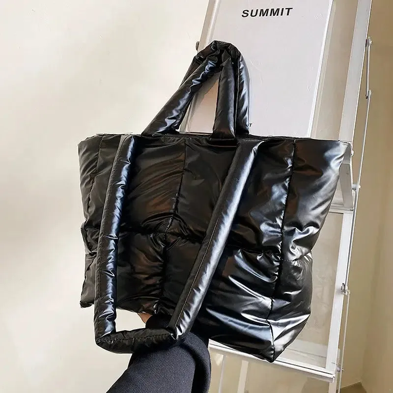 Quilted Puffer Tote Bag