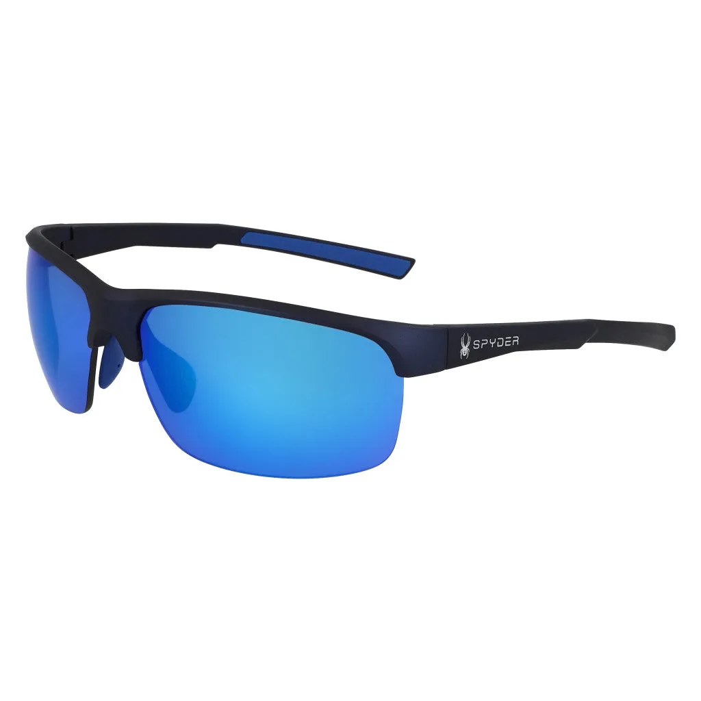 Semi-Rim Wrap Sunglasses - Navy