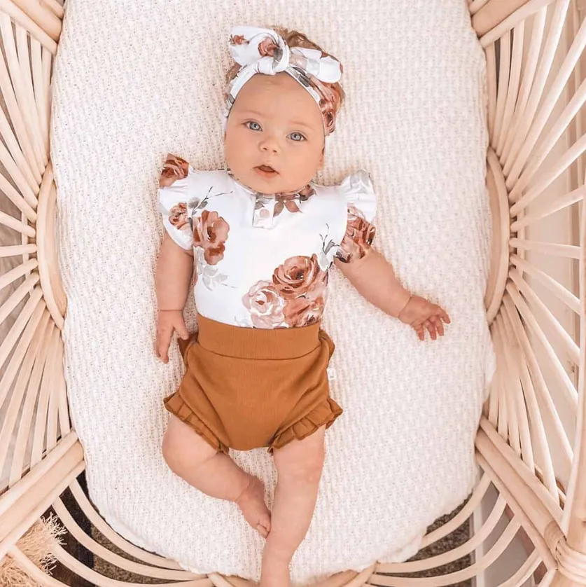 Snuggle Hunny Short Sleeve Bodysuit | Rosebud