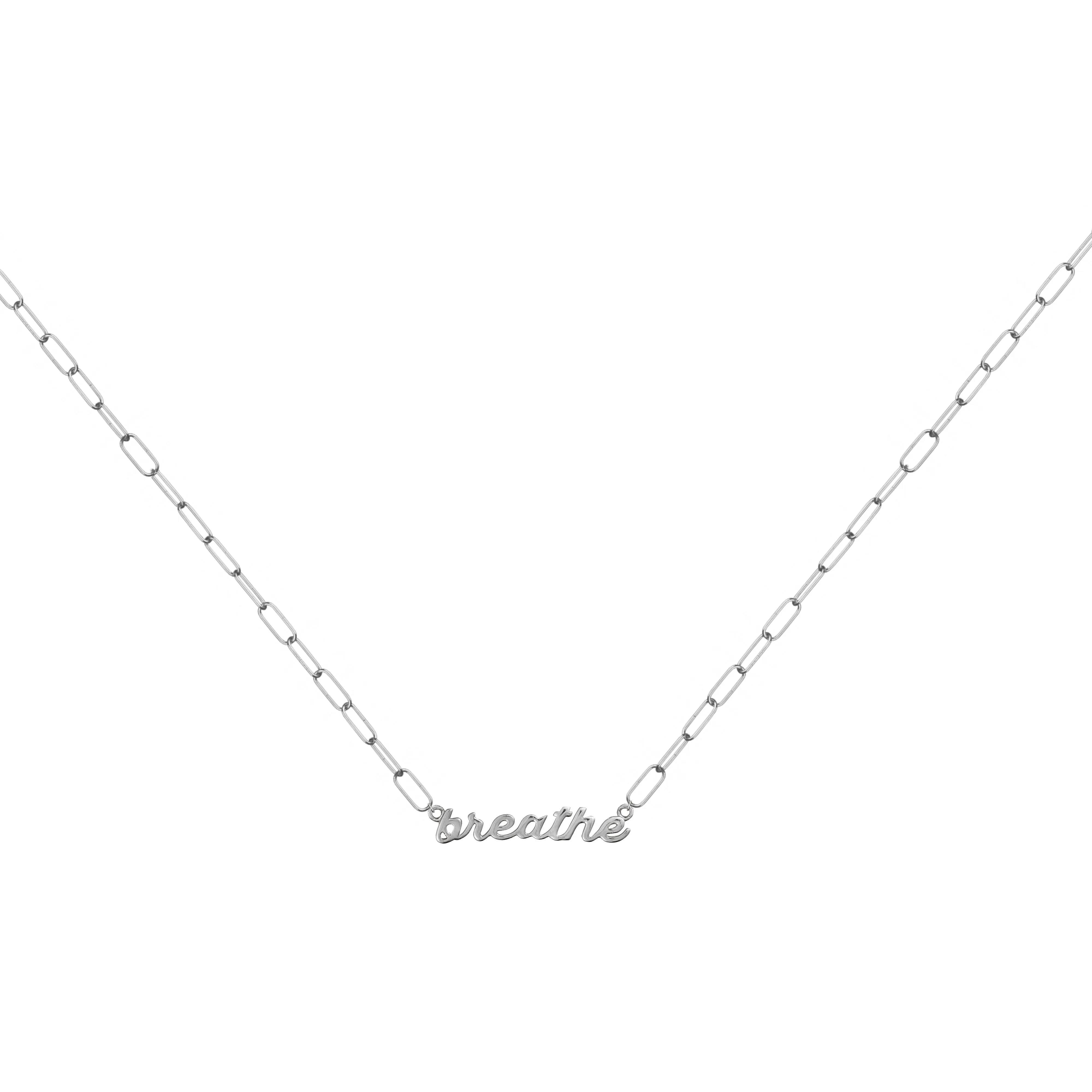 Sterling Silver Nameplate Necklace With Chain Link