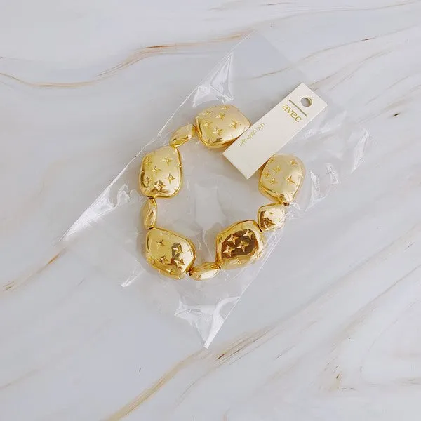 TEEK - Starlight Golden Pebble Stretch Bracelet