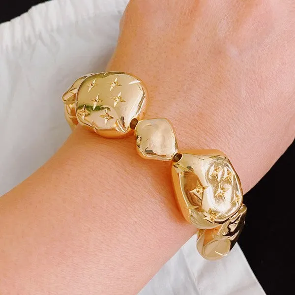 TEEK - Starlight Golden Pebble Stretch Bracelet