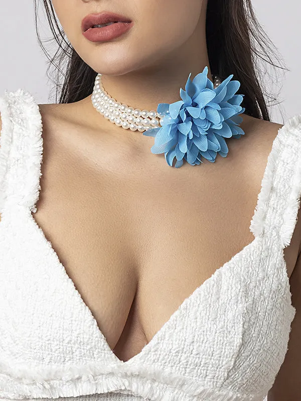 Three-Dimensional Flower Necklaces Accessories