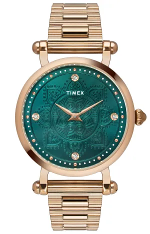 Timex Green Dial Women Analog Watch - TWEL14303