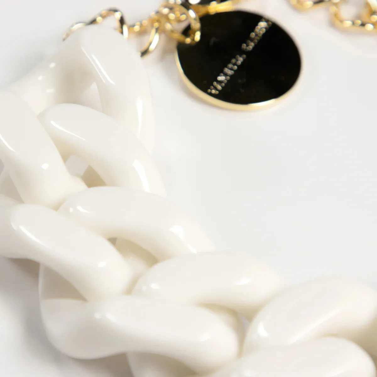 Vanessa Baroni - Big Flat Chain Necklace Off White