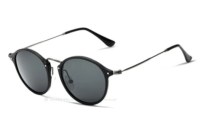 VEITHDIA Brand Designer Fashion Unisex Sun Glasses Polarized Coating Mirror Sunglasses Round Male Eyewear For Men/Women 6358