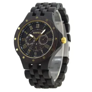 Wooden Large Dial Quartz Watch For Men